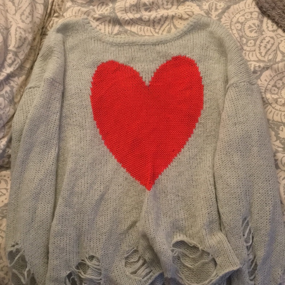 WILDFOX heart sweater